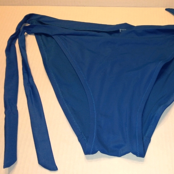 New Plus Size Women's UPF 50 Sapphire Blue Side Tie Bikini Bottoms XL 16W-18W - Picture 9 of 15